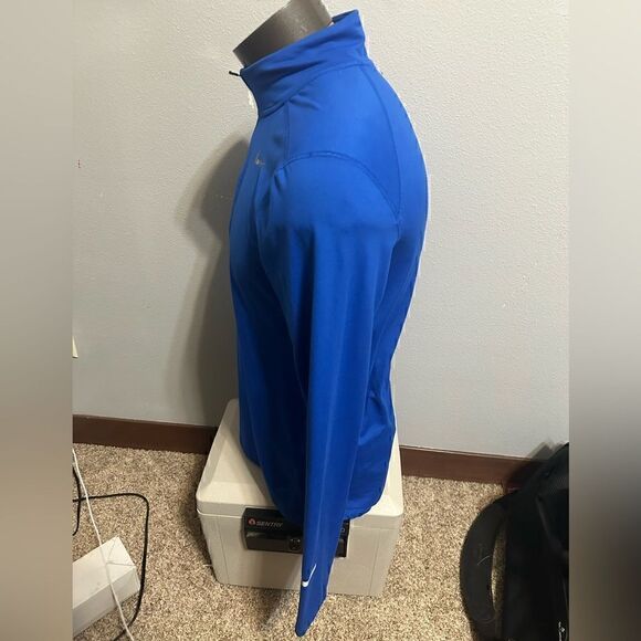 Nike DriFit Mens Small Blue Half ZIP Running Pullover - Picture 3 of 7